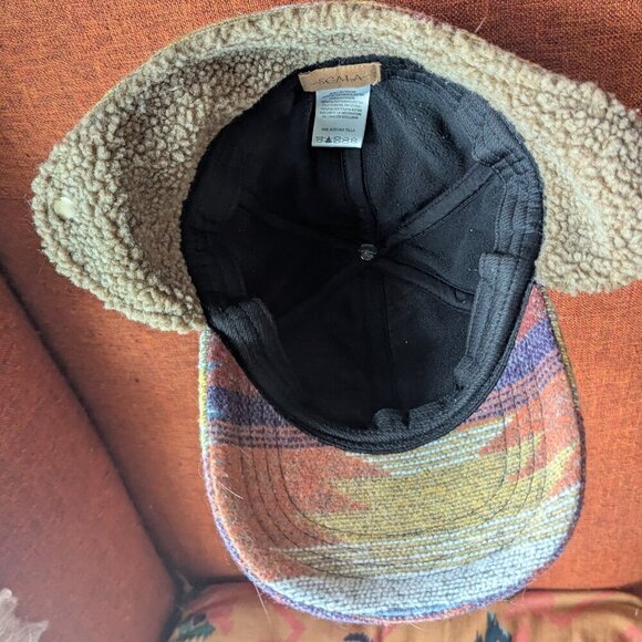 Scala Trapper Hat Blanket Sherpa Plaid Ear Flap Aztec Southwest Bomber Aviation - Picture 7 of 8